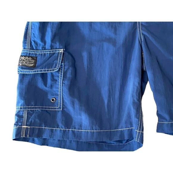 Polo Ralph Lauren Mens Kailua Swim Trunks Large Blue Classic Fit Pockets - Picture 3 of 9
